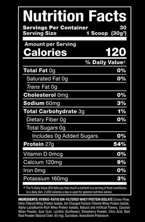 AllMax Nutrition IsoFlex Whey Protein Isolate Strawberry - 2 Lb