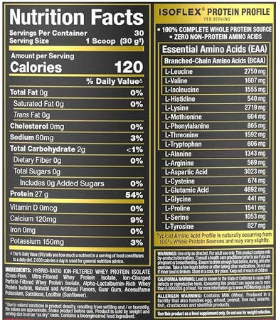 -AllMax Nutrition IsoFlex Whey Protein Isolate Orange Dreamsicle - 4 Lb (2 x 2 Lb Btls)  TWINPACK  (*Exp date 5/26)