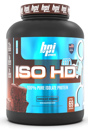 BPI Sports ISO-HD Whey Isolate  Chocolate Brownie - 69 Servings (4.9 Lb)