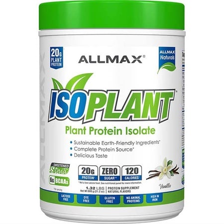 AllMax Nutrition IsoPlant Plant Protein Isolate  Vanilla - 20 Servings