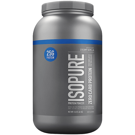 Isopure Zero Carb 100% Isolate Whey Protein  Creamy Vanilla - 3 Lb