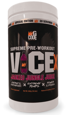 GCode Nutrition Vice X  Pre Workout  Jungle Juice - 30 Servings