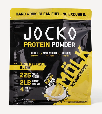 Jocko Protein Powder  4 Protein Blend  Banana Cream - 2.1 Lb