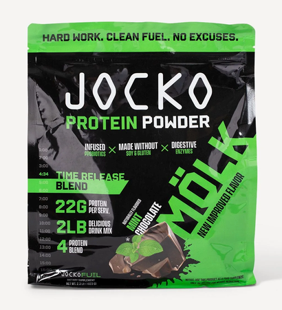 Jocko Protein Powder  4 Protein Blend  Mint Chocolate - 2.3 Lb