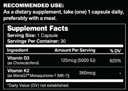 Leviathan Nutrition K2+D3 Maximum Strength