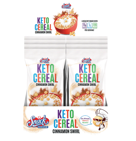 Snack House Keto Cereal  Cinnamon Swirl - 8 Single Serving Packs