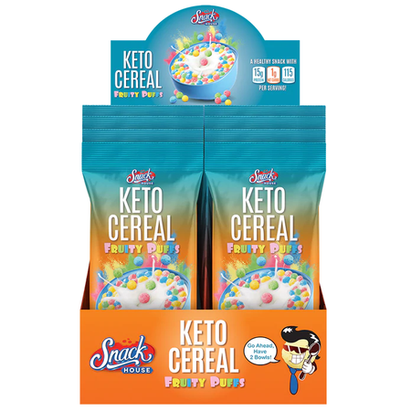 Snack House Keto Cereal  Fruity Puffs - 8 Single Serving Packs