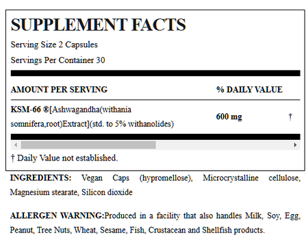 AllMax Nutrition KSM-66 Ashwagandha  - 60 Capsules