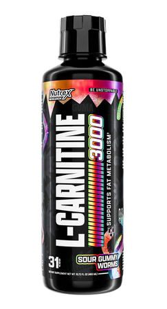 Nutrex Carnitine 3000 Liquid  Sour Gummy Worms  - 31 Servings