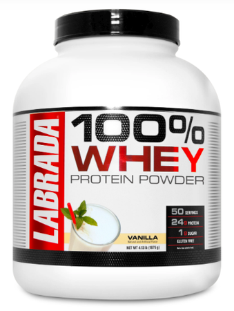 Labrada 100% Whey Protein  Vanilla - 4.13 Lb (50 Servings)
