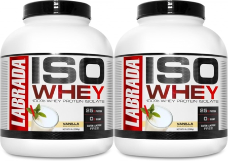 Labrada 100% ISO Whey Isolate Protein  Vanilla - 10 Lb (2 x 5 Lb Btls)  TWINPACK