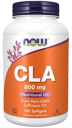 Now Foods Cla 800 mg Caps from 1000 Mg Safflower Oil - 180 Softgels
