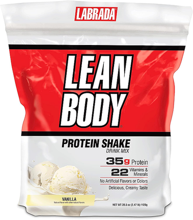 Labrada Lean Body Hi-Protein Meal Replacement Shake MRP Vanilla - 2.47 Lb