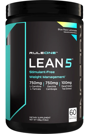 Rule1 Lean 5  Stim Free Weight Management  Blue Razz Lemonade - 60 Servings
