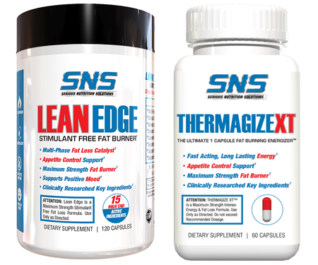 SNS Serious Nutrition Solutions Lean Edge + Thermagize XT Stack - 1 Bottle of each