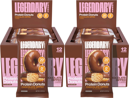 Legendary Foods Protein Donuts  Chocolate Dipped  - 2 x 12 Pack TWINPACK