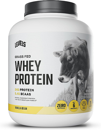 Levels Grass Fed Whey Protein  Vanilla Bean - 5 Lb (71 Servings)