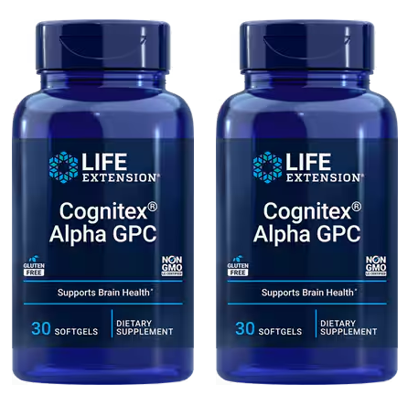 Life Extension Cognitex Alpha GPC - 60 Softgels ( 2 x 30 Softgel Btls)