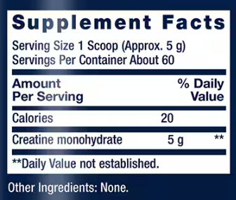 Life Extension Creatine Powder Creatine Monohydrate - 300 Grams