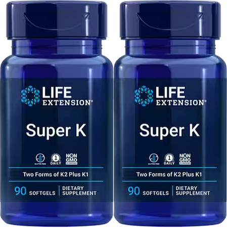 Life Extension Super K Vitamin K - 2 x 90 Softgels TWINPACK