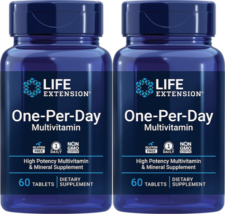 Life Extension One-Per-Day Multivitamin - 2 x 60 Tablet Bottles TWINPACK