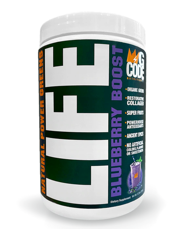 GCode Nutrition LIFE Natural Power Greens  Blueberry Boost  - 30 Servings