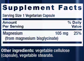 Life Extension Magnesium Glycinate - 180 Capsules (2 x 90 Capsule Bottles) TWINPACK