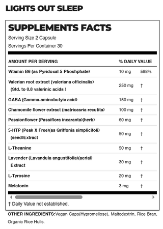 AllMax Nutrition Lights Out Sleep - 120 Capsules/60 Servings (2 x 60 Capsule Btls)  TWINPACK