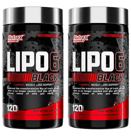 Nutrex Lipo-6 Black - 240 Liqui-Caps (2 x 120 Liqui-Cap Btls)  TWINPACK