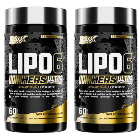 Nutrex Lipo-6 Hers Ultra Concentrate - 120 Liqui-Caps (2 x 60 Liqui-Cap Btls)  TWINPACK