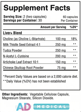 Project AD Liver+ - 60 Capsules  New Formula