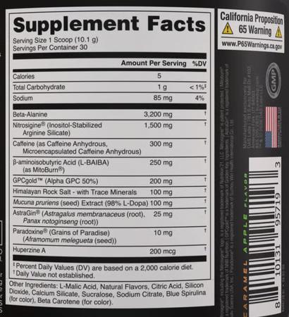 Bucked Up LFG Pre-Workout Peach Lemonade  - 30 Servings