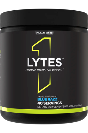 Rule 1 LYTES+ Premium Hydration Support  Blue Raz - 40 Servings