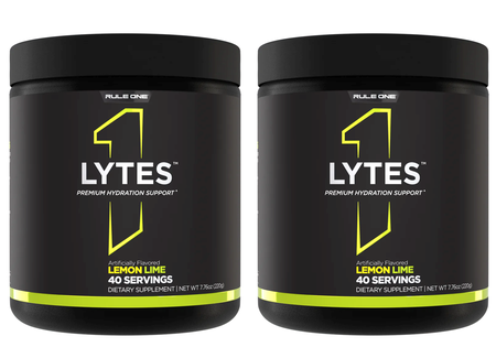 Rule 1 LYTES+ Premium Hydration Support  Lemon Lime - 80 Servings (2 x 40 Serv. Btls)  TWINPACK