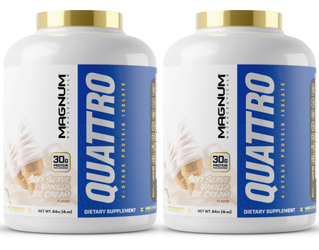 Magnum Quattro Protein Vanilla - 8 Lb (2 x 4 Lb Btls)  TWINPACK