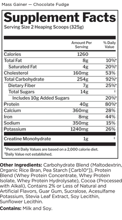 Rule 1 Mass Gainer Chocolate Fudge - 5.73 Lb