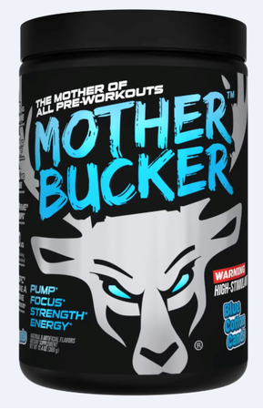 Bucked Up Mother Bucker Pre Workout Blue Cotton Candy - 20 Servings