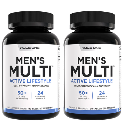 Rule 1 Men's Multi MultiVitamin - 180 Tablets (2 x 90 Tablet Btls)  TWINPACK