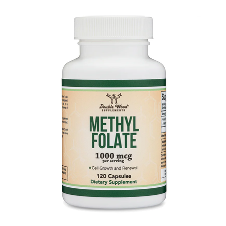 Double Wood Supplements Methyl Folate 1000 Mcg  - 120 Capsules