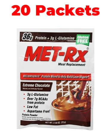 Met-Rx Original Meal Replacement Chocolate - 20 Packets