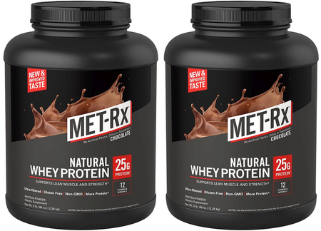 -Met-Rx Natural Whey Protein Chocolate - 10 Lb (2 x 5 Lb Btls)  TWINPACK
