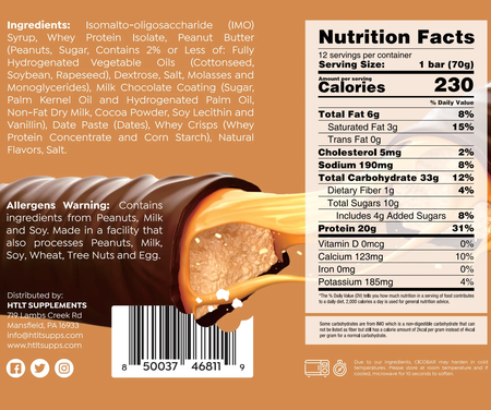 HTLT CICO BAR Protein Bars  Milky Crisp - 12 Bars