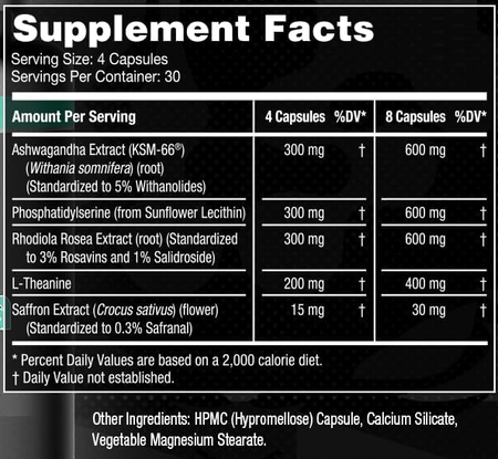 Gorilla Mind Calm - 30 Servings (120 Capsules)