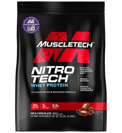 MuscleTech Nitro-Tech  Milk Chocolate - 10 Lb (approx. 100 servings)