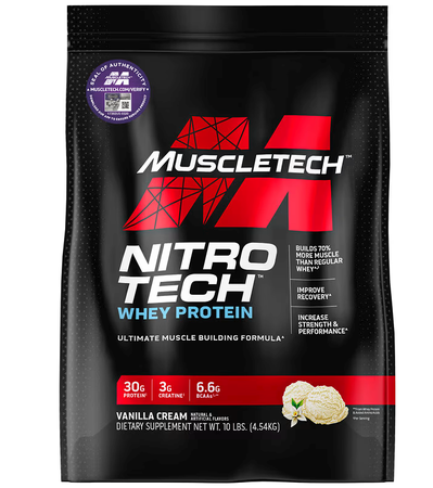 MuscleTech Nitro-Tech  Vanilla Cream - 10 Lb (approx. 102 servings)