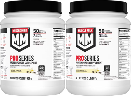 -Muscle Milk Pro Series Protein Powder 50g Protein  Vanilla - 4 Lb (2 x 2 Lb Btls)  TWINPACK
