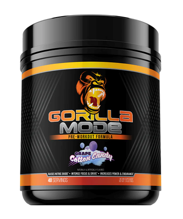 Gorilla Mind Gorilla Mode Pre-Workout  Grape Cotton Candy - 40 Servings *New Formula