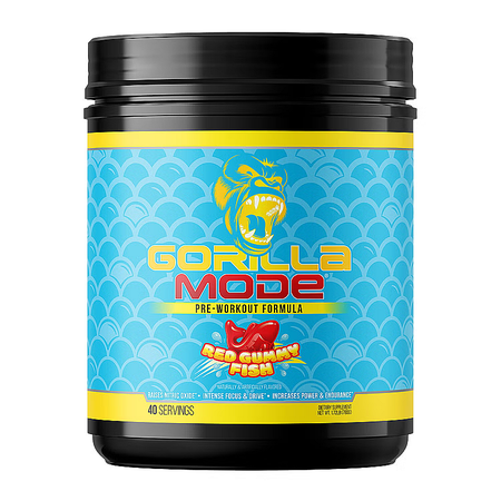 Gorilla Mind Gorilla Mode Pre-Workout Red Gummy Fish - 40 Servings