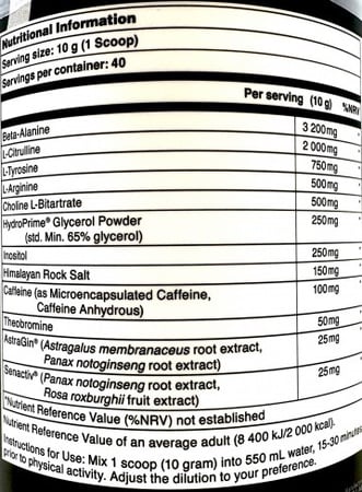 Bucked Up Mother Bucker Low Stim  Gym-Junkie Juice - 40 Servings