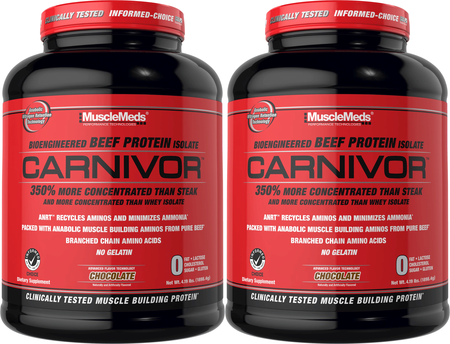 MuscleMeds Carnivor Beef Protein Chocolate - 2 x 56 Servings TWINPACK